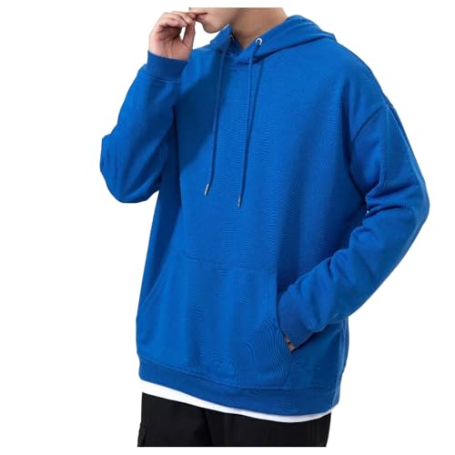 Zqkert Hoodie Herren Oversize Schwarz Herren Kapuzenpullover Classic Kapuzen Sweat Herren Causals Hoody Pullover Male von Zqkert