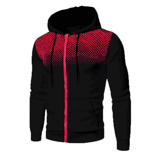 Zqkert Hoodie Herren Oversize Schwarz Hoodies Männer Leicht Kapuzenjacke Outdoor Sportjacke Kapuzenpullover Warm Freizeitjacke von Zqkert