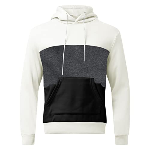 Zqkert Hoodie Herren Oversize Schwarz Kapuzenjacke Hoodie Baumwolle Sweatshirt Kordelzug Hoody mit Tasche Hoodie Herren von Zqkert