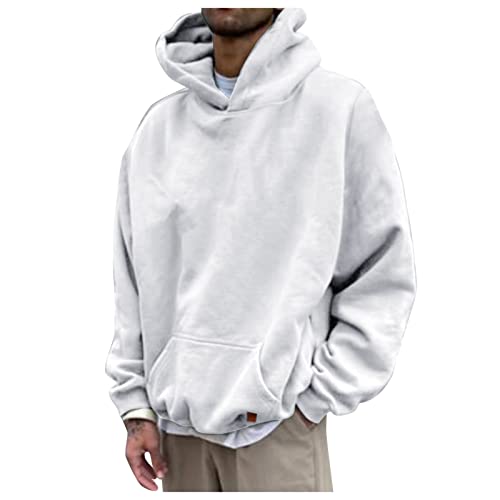 Zqkert Hoodie Herren Oversize Schwarz Sweatshirt Herren Hooded Jacket Premium Kapuzenpullover Herren mit Kontrast Innenfutter von Zqkert