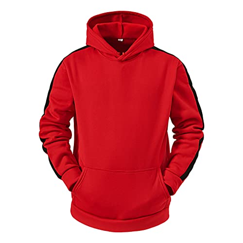 Zqkert Hoodie Herren Oversize Schwarz mit Kapuze Casual Sweatshirt Classic Farbabstimmung Männer Hoody Herren Casuals Hooded von Zqkert