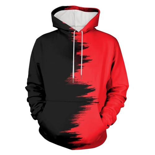 Zqkert Hoodie Herren Oversize mit Reißverschluss Herren Fleece Kapuzenpulli mit Durchgehendem Reißverschluss Erhältlich in den Größen Male von Zqkert