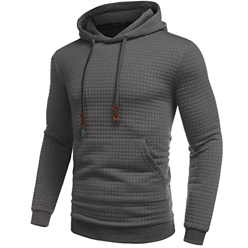 Zqkert Hoodie Herren Oversize mit Reißverschluss Sweatjacke Herren Winter Hoodie Warm Kapuzenjacke Fleece Gefüttert Freizeit Jacke von Zqkert