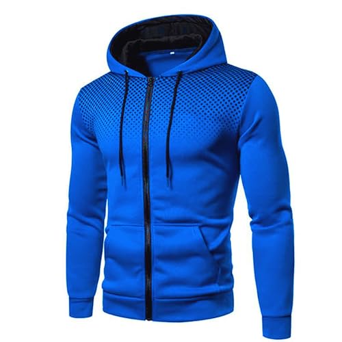 Zqkert Kapuzenpullover Herren mit Reißverschluss Oversize Hoodies Männer Leicht Kapuzenjacke Outdoor Sportjacke Kapuzenpullover Warm Freizeitjacke von Zqkert