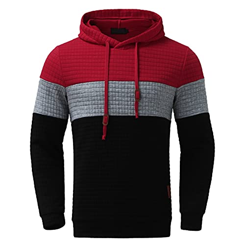 Zqkert Kapuzenpullover Herren mit Reißverschluss Oversize Langarm Sweatjacke mit Reißverschluss Casual Sweatshirt Jacke Zip up Hoodies Männer Leicht von Zqkert