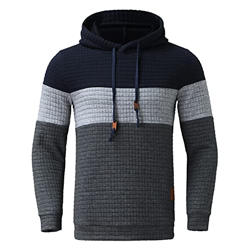 Zqkert Kapuzenpullover Herren mit Reißverschluss Oversize Langarm Sweatjacke mit Reißverschluss Casual Sweatshirt Jacke Zip up Hoodies Männer Leicht von Zqkert