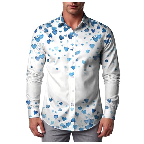 Zqkert Tshirt Herren Weiss V Ausschnitt Slim Fit Valentine für Herren Herren T Shirt in vielen Farben Herren Shaped Long Tee T Shirt T Shirt von Zqkert