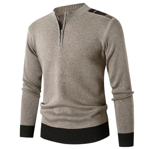 Zqkert Weihnachtspullover Herren Lustige Weihnachten Sweatshirt Feinstrick Strickpullover Xmas Sweater Jumper für Weihnachtsparty Herren Pullover mit Rundhalsausschnitt von Zqkert