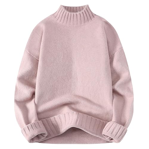 Zqkert Weihnachtspullover Herren Lustige Weihnachten Sweatshirt Pullover Rundhals Warme Strickpulli für Weihnachten Herren Strickpullover Rollkragenpullover Knit Roll von Zqkert