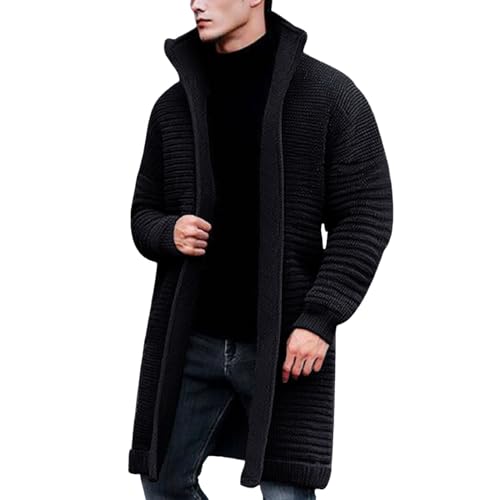 Zqkert Weihnachtspullover Herren Lustige Weihnachten Sweatshirt Strickjacke mit Reissverschluss Cardigan Stehkragen Pullover Feinstrike Sweaters mit 2 Taschen Herren von Zqkert