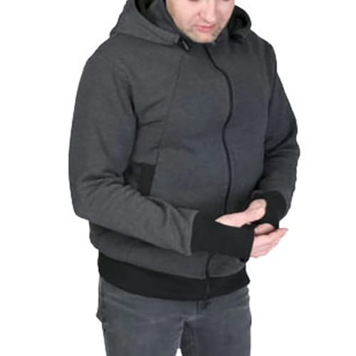 Zqkert Winterjacke Herren Lang 4XL Black Jacke Herren Reißverschluss Innentasche mit Reißverschluss Kordelzug Nylon Obermaterial Glossy von Zqkert