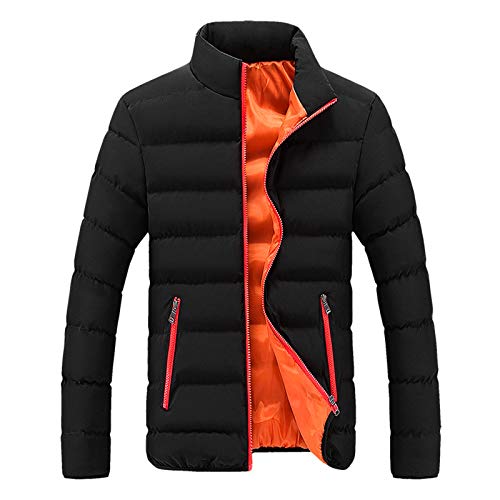 Zqkert Winterjacke Herren Lang 4XL Kapuze Herren Jacke Windbreaker Freizeitjacke Gefüttert Übergangsjacke Herren Windbreaker Frontzip Jacke von Zqkert