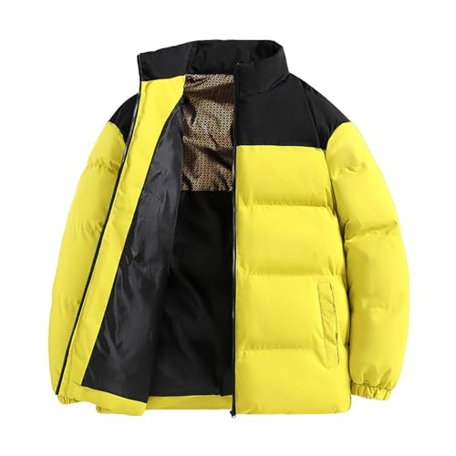 Zqkert Winterjacke Herren Lang 4XL Kapuze Herren Übergangsjacke Jacke Übergang Jacken Herbst Bomberjacke Stehkragen Kapuze Steppjacke von Zqkert