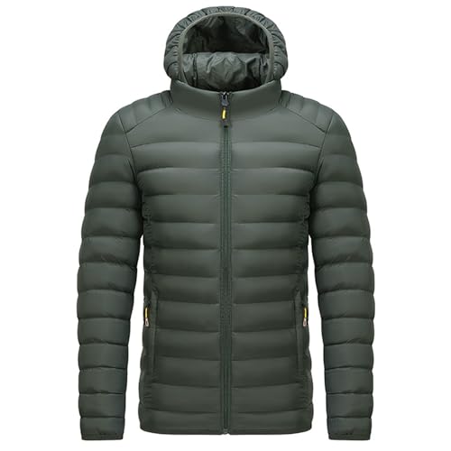 Zqkert Winterjacke Herren Lang 4XL Winterjacke Herren Daunenjacke mit Kapuze Warm Jacke Leichte Steppjacke Winter Herren Jacken Bequeme von Zqkert