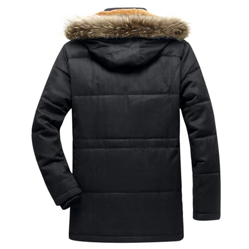 Zqkert Winterjacke Herren Lang 4XL Winterjacke mit Futter Hooded Parka Herren Jacke Basic Bubble Jacket Winterjacke für Männer mit Kapuze von Zqkert