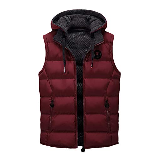 Zqkert Winterjacke Herren Lang Daunen Gefüttert Herren Winterjacke mit Kapuze Winterparka Herrenjacke Parka Jacke für Herren Kunstlederjacke von Zqkert