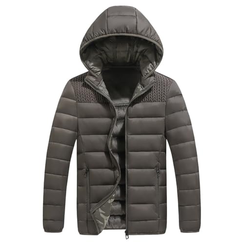 Zqkert Winterjacke Herren Lang Daunen Herren Winter Jacke Steppjacke Gefüttert Winterjacke Parka Herren Jacke mit Bauchtasche Windbreaker von Zqkert