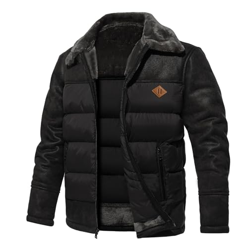 Zqkert Winterjacke Herren Lang Daunen mehrere Farben Male Blousonjacke Blousonjacke Herren Winter Jacke Quilted Steppjacke Gefüttert von Zqkert