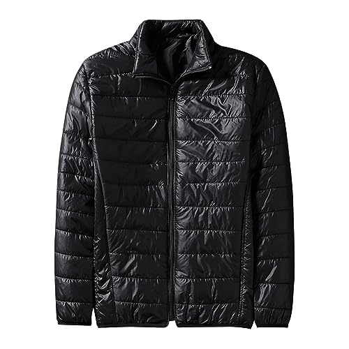 Zqkert Winterjacke Herren Lang Warm Gefüttert 4 XL Jacke mit Kragen Herren Fleecejacke Warme Jacke Winter Thermojacke Gefüttert Übergangsjacke Feldjacke von Zqkert