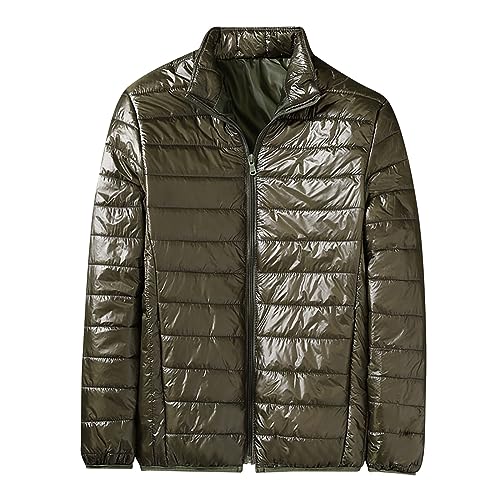 Zqkert Winterjacke Herren Lang Warm Gefüttert 4 XL Jacke mit Kragen Herren Fleecejacke Warme Jacke Winter Thermojacke Gefüttert Übergangsjacke Feldjacke von Zqkert