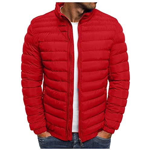 Zqkert Winterjacke Herren Lang Warm Gefüttert 4 XL Men Relaxed Fit Duck Blanket Lined Jacket Herren Steppjacke Lässige Jacke Herren Zip Through Hooded von Zqkert