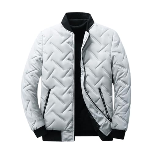 Zqkert Winterjacke Herren Lang Warm Gefüttert 4 XL Schwarz Herren Winter Jacke Quilted Steppjacke Gefüttert Winterjacke Herren Winterjacke mit Kapuze Innen von Zqkert