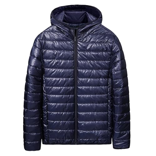 Zqkert Winterjacke Herren Lang Warm Gefüttert 4 XL Schwarz Herren Winter Jacke Quilted Steppjacke Gefüttert Winterjacke Herren Winterjacke mit Kapuze Innen von Zqkert