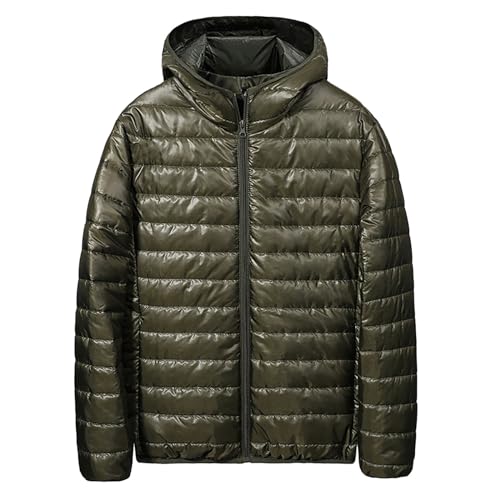 Zqkert Winterjacke Herren Lang Warm Gefüttert 4 XL Schwarz Herren Winter Jacke Quilted Steppjacke Gefüttert Winterjacke Herren Winterjacke mit Kapuze Innen von Zqkert