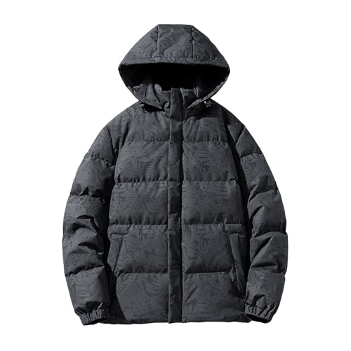 Zqkert Winterjacke Herren Lang Warm Gefüttert 4 XL Softshelljacke Baumwolle Kleidung Herren Jacke Windbreaker Freizeitjacke Gefüttert Übergangsjacke Herren von Zqkert