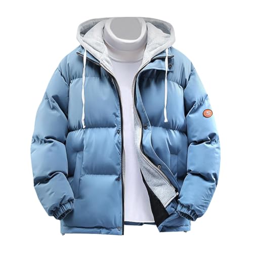 Zqkert Winterjacke Herren Lang Warm Gefüttert Herrenjacke Unisex Jacke Laufjacke Atmungsaktiv Winddicht Wasserabweisend Herren Outdoor Fleecejacke von Zqkert