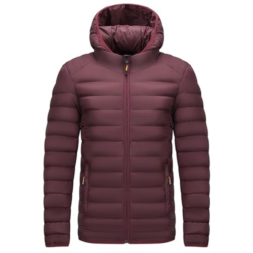 Zqkert Winterjacke Herren Lang Warm Gefüttert Winterjacke Herren Daunenjacke mit Kapuze Warm Jacke Leichte Steppjacke Winter Herren Jacken Bequeme von Zqkert