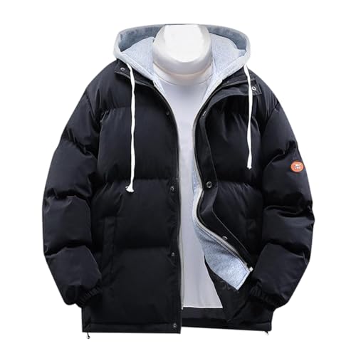 Zqkert Winterjacke Herren Lang Warm Herrenjacke Unisex Jacke Laufjacke Atmungsaktiv Winddicht Wasserabweisend Herren Outdoor Fleecejacke von Zqkert