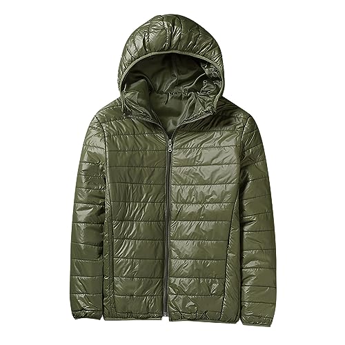 Zqkert Winterjacke Herren Lang mit Fell Cargojacke mit Taschen Herren Warme Winterjacke Puffer Jacke Steppjacke Jacket Herren Jacke Leichte von Zqkert