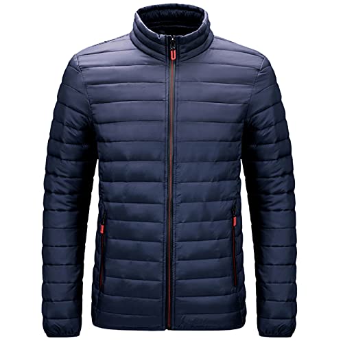 Zqkert Winterjacke Herren Lang mit Fell Gefüttert Jacke mit Abnehmbarer Kapuze Cargo Winterparka Winter Mantel Stehkragen Übergangsjacke Jacken von Zqkert