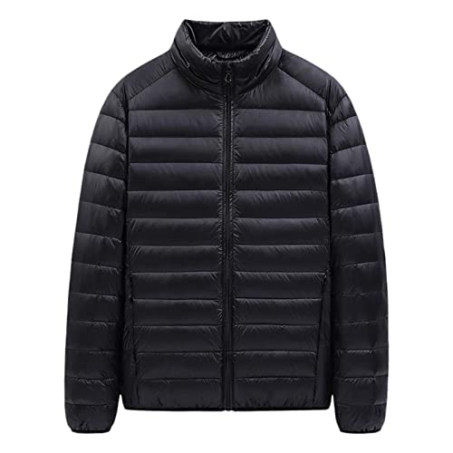 Zqkert Winterjacke Herren Lang mit Fell Herren Jacke Packable Jacket Übergangsjacke Robuste Lederjacke Kunstleder Bikerjacke mit Abnehmbarer von Zqkert