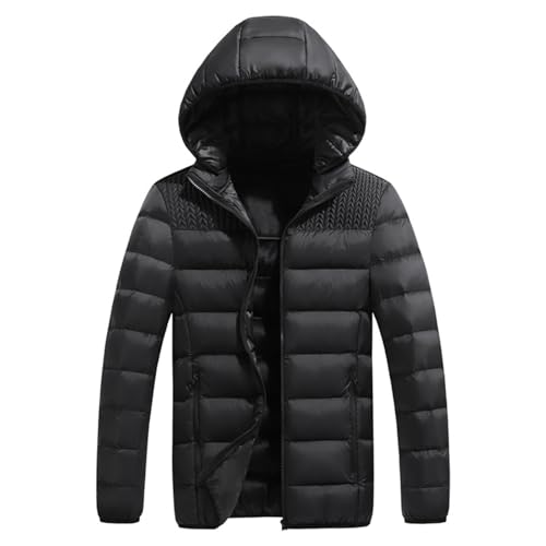 Zqkert Winterjacke Herren Lang mit Fell Herren Winter Jacke Steppjacke Gefüttert Winterjacke Parka Herren Jacke mit Bauchtasche Windbreaker von Zqkert