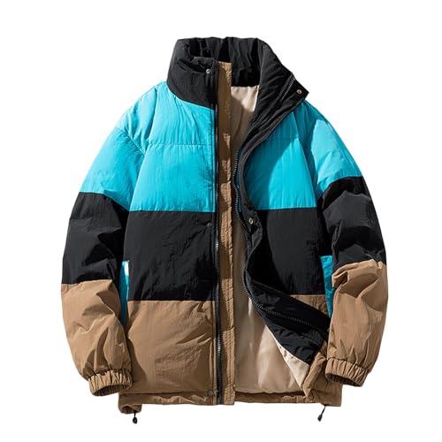 Zqkert Winterjacke Herren Lang mit Fell Jacken Herren Stepp Jacke in Daunenoptik Outdoorjacke Übergangs Winterjacke Wattierung Herren Puffer von Zqkert