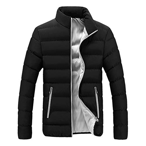 Zqkert Winterjacke Herren Lang mit Fell Kapuze Herren Jacke Windbreaker Freizeitjacke Gefüttert Übergangsjacke Herren Windbreaker Frontzip Jacke von Zqkert