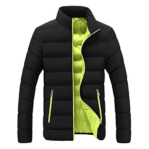 Zqkert Winterjacke Herren Lang mit Fell Kapuze Herren Jacke Windbreaker Freizeitjacke Gefüttert Übergangsjacke Herren Windbreaker Frontzip Jacke von Zqkert