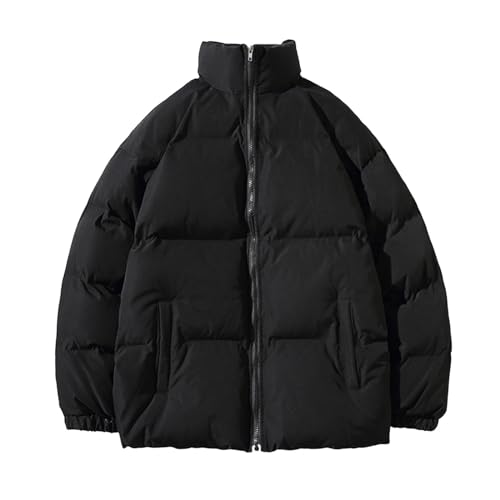 Zqkert Winterjacke Herren Lang mit Fell Steppjacke Winter Herren Jacken Bequeme Kapuzenjacke Casual Puffer Jacket Basic Übergangsjacke Outdoor von Zqkert