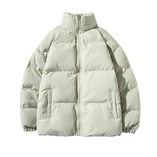 Zqkert Winterjacke Herren Lang mit Fell Steppjacke Winter Herren Jacken Bequeme Kapuzenjacke Casual Puffer Jacket Basic Übergangsjacke Outdoor von Zqkert