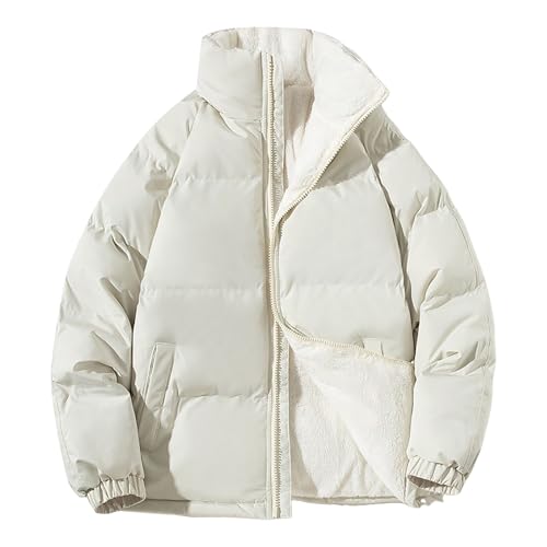 Zqkert Winterjacke Herren Lang mit Fell Winddicht Warme Jacke Männer Herren Winterjacke Lang Winddicht Wasserdicht Warme Daunenjacke Winter von Zqkert