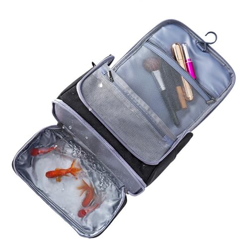 Portable Toiletry Organizer, Travel Toiletry Pouch with Hook, Compact Travel Organizer, Waterproof Toiletry Bag, Large Travel Toiletry Case, Travel Makeup Organizer, Toiletry Bag for Vacation von Zqkimzi