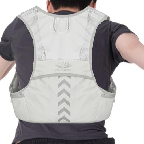 Running Hydration Vest Biking Hydration Backpack Reflective Running Vest Breathable Running Pack 19cm Breit x 40cm High / 7.4 x 15.7 "for Hiking Cycling Running Biking von Zqkimzi