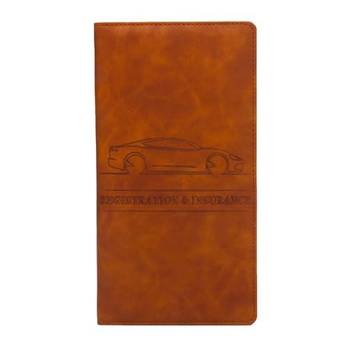 Vehicle License Document Case, Driver's License Holder, Car Paperwork Organizer, Leather Document Wallet, Car Registration Holder, License and Insurance Case, PU Leather Card Wallet von Zqkimzi