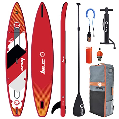 Zray Sup Stand Up Paddle Aufblasbares Rapid 12'6 - PB-ZR1B - Fusion aus doppelschichtigem Dropstitch + Carbon Fiber Stringer - Komplettpaket - Max. 160 kg - 300 L - 381x76x15cm Zray Sup Stand Up Paddle Aufblasbares Rapid 12'6 - PB-ZR1B - Fusion aus doppelschichtigem Dropstitch + Carbon Fiber Stringer - Komplettpaket - Max. 160 kg - 300 L - 381x76x15cm von Zray