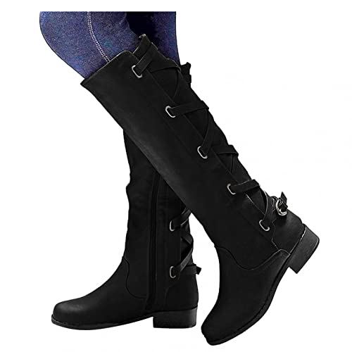 Stiefeletten Damen Kurzschaft Stiefel Freizeit Schnürstiefel rutschfest Flache Ankle Boots Stiefeletten Freizeitstiefel von Zshosam