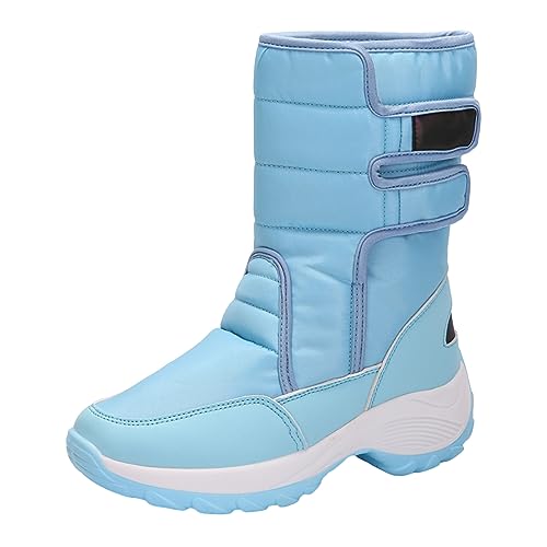 Stiefeletten Damen Modische Warm Lange Stiefel Für Frauen Herbst Winter Reitstiefel Western Stiefel aus Leder Boots Schneestiefel rutschfest Stiefel Strand Sandalen Römische Sandaletten a590 von Zshosam