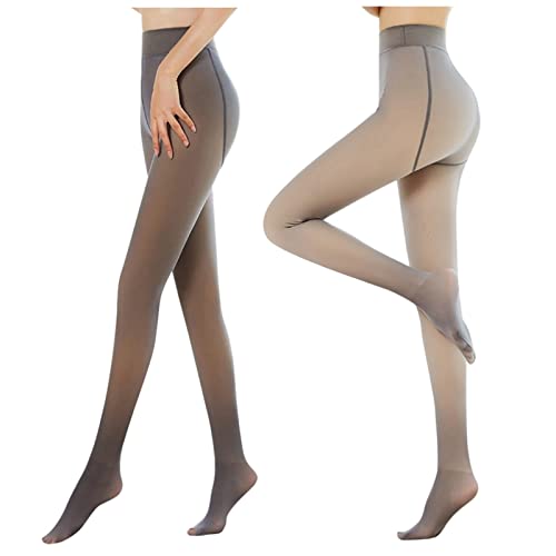 Thermo Strumpfhose Damen Winter Shaping-Strumpfhose Formt Bauch Stützwirkung Große Größen Semi-blickdichte Fein-Strumpfhose Seidig Mattee Optik Entlastet Die BeineKomfortbund Damen Fußstrumpfhosen von Zshosam