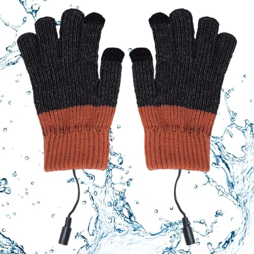 Zuasdvnk Handwärmer Handschuhe | Elektrische gestrickte beheizte Handschuhe - Gemütliche Handwärmende Fäustlinge, Outdoor-Winterhandschuhe zum Gehen, Joggen, Skifahren von Zuasdvnk